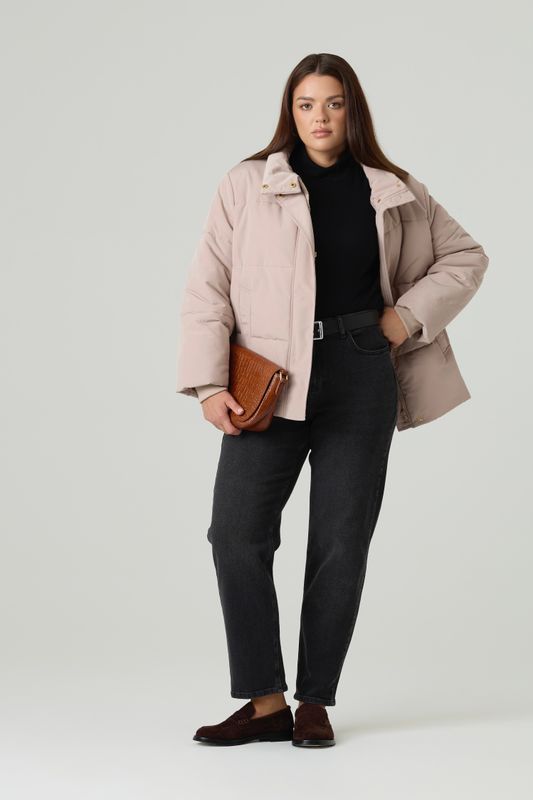 Куртка укороченная стеганая, бежевый