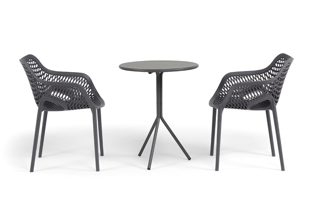 "Беллини" обеденная группа на 2 персоны, цвет темно-серый