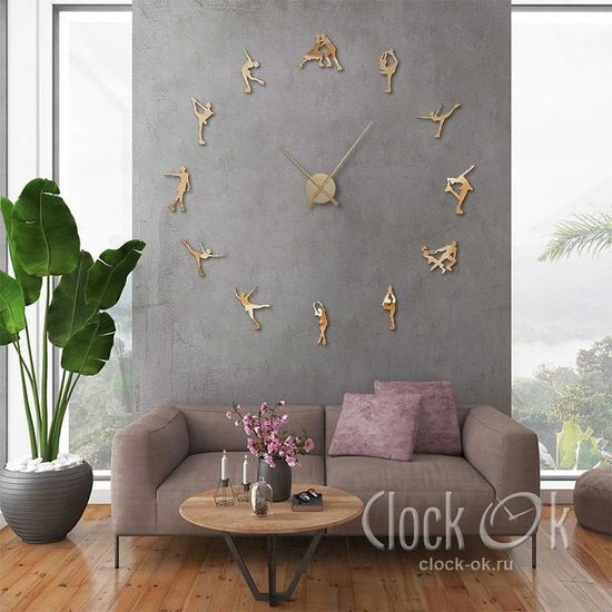 Настенные 3D часы Фигурное катание
