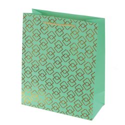 GAEM Пакет подарочный M (бумага 210г/м2, блок микс 12шт), L26 W12 H32 см, 4в.