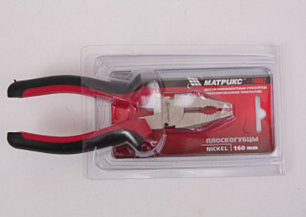 Плоскогубцы  MATRIX NICKEL 160 никелир. двухкомпонент. ручки (16902)