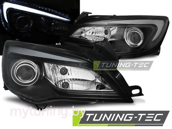 Передние фары TUBE LIGHT BLACK для Opel Astra J