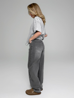 Джинсы ONE 22031 однотонные широкие и зауженные к низу