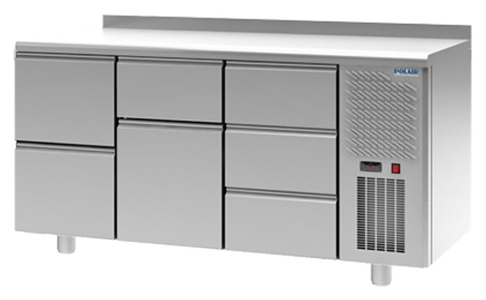 Стол холодильный POLAIR TM3-213-G с бортом