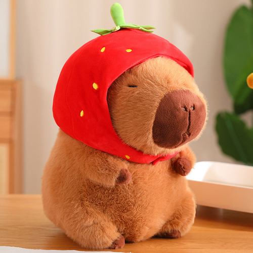Мягкая игрушка "Strawberry Capybara" 23 см