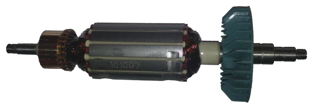 Якорь мшу Makita 9565C (резьба, D:8/12/35.4/24.2/7/6-мм, L:185-мм, а: 515228-2) [AEZ]
