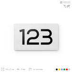 Номер на дверь 123, табличка на дверь для офиса, квартиры, кабинета, аудитории, склада, белая 120х70 мм, Айдентика Технолоджи
