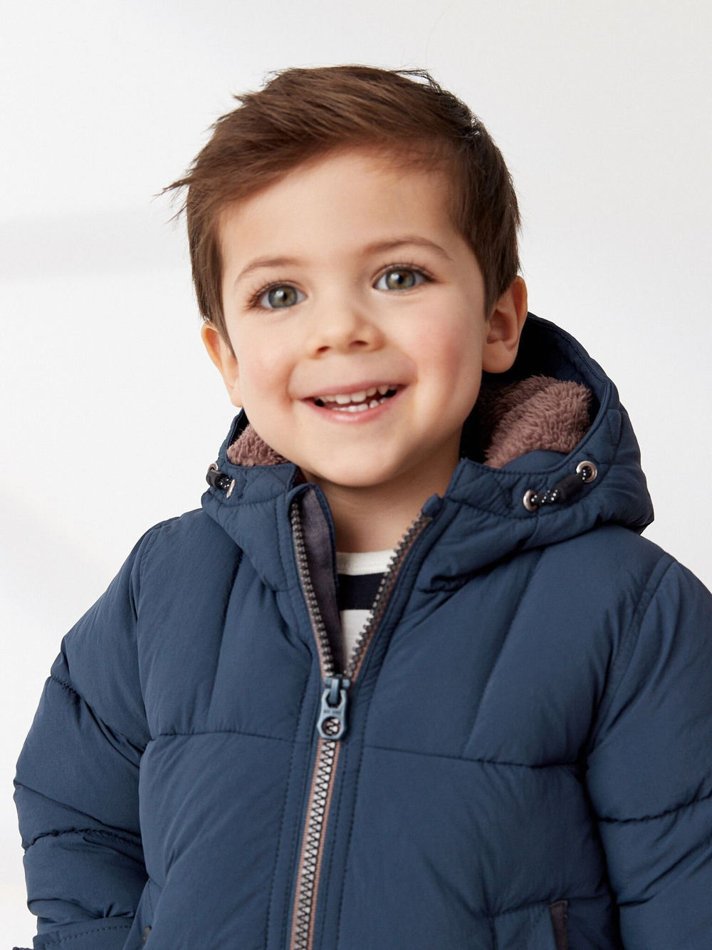 Куртка утепленная с капюшоном для мальчика Next Q53-238, Темно-синий