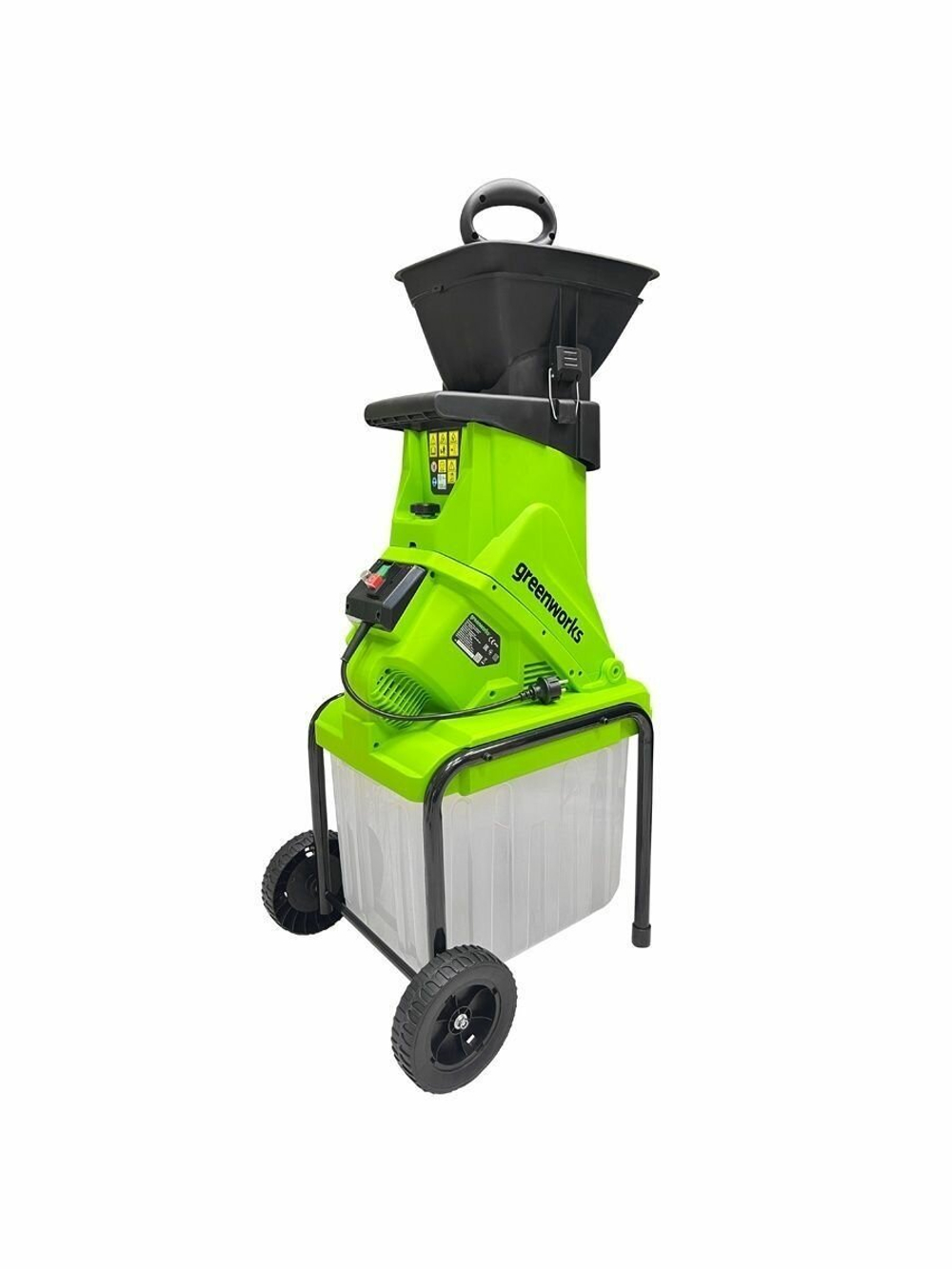 Измельчитель садовый электрический GREENWORKS GACSB, 220V, 2500W, с контейнером (2206707)