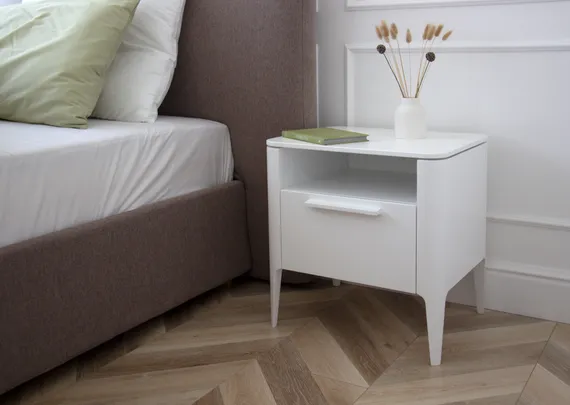 Тумба прикроватная Type 1 полка 1 ящик ширина 50 см (белый)