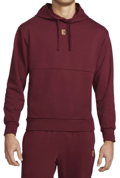 Мужская кофта теннисная Nike Court Fleece Tennis Hoodie - dark beetroot