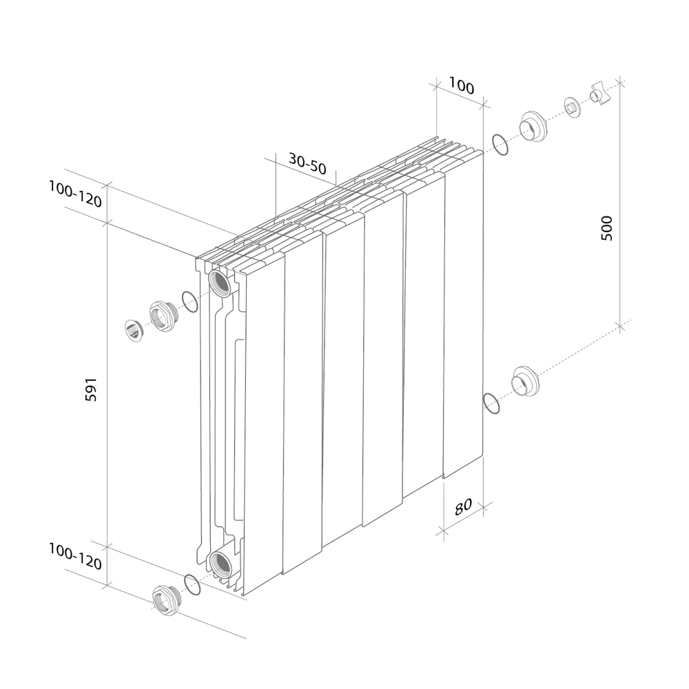 Радиатор Royal Thermo PianoForte 500 /Silver Satin VDR