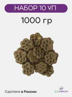 Печенье для собак с уткой и яблоками Деревенские лакомства 10 упаковок по 0,1кг