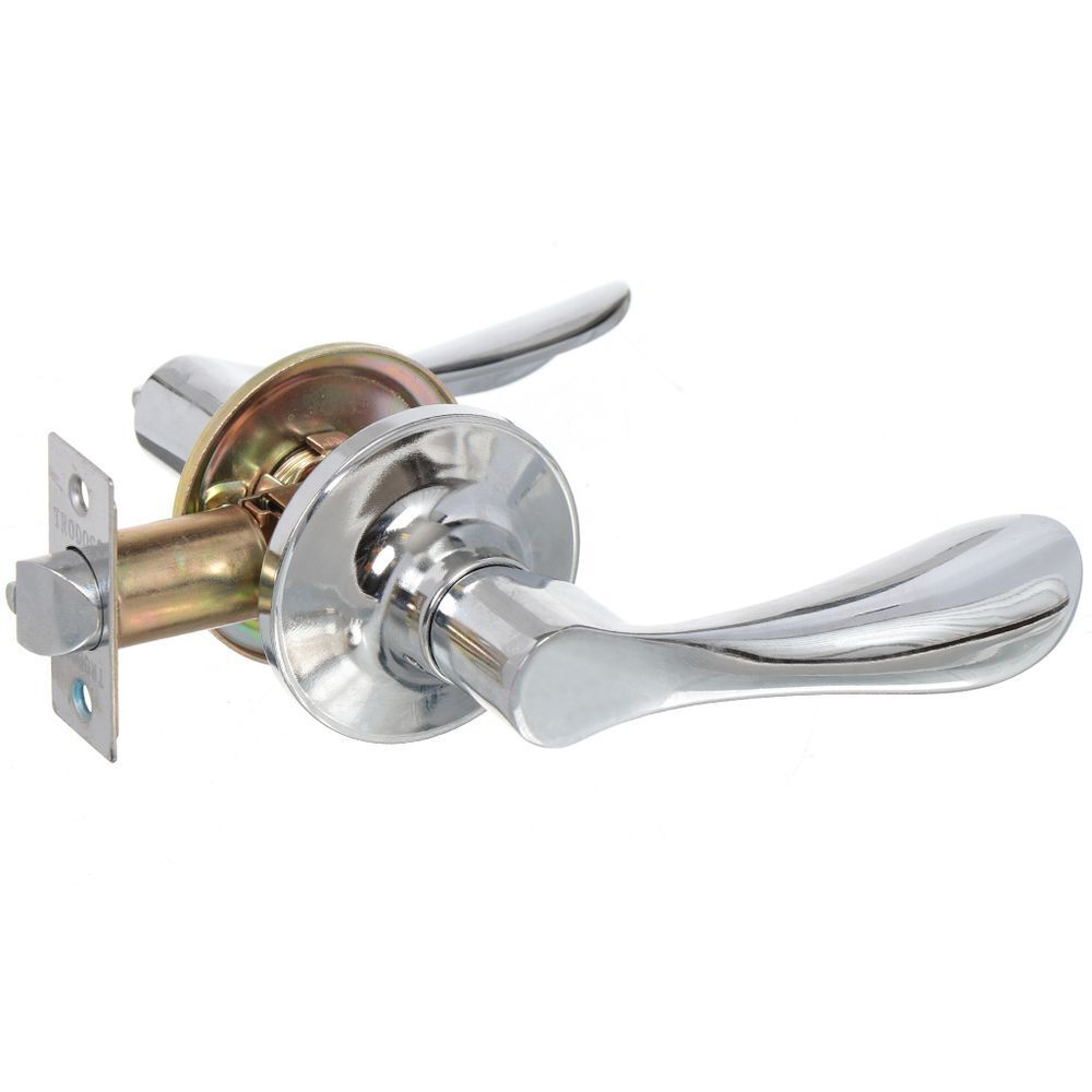 Защелка врезная, Trodos, ЗВ3-05, 204 129, язычок металл, хром