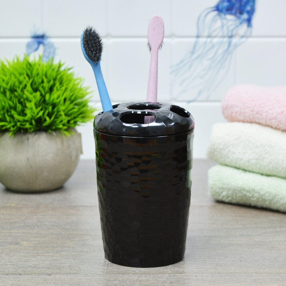 Стакан для зубных щеток "Tule" 350мл (черный)