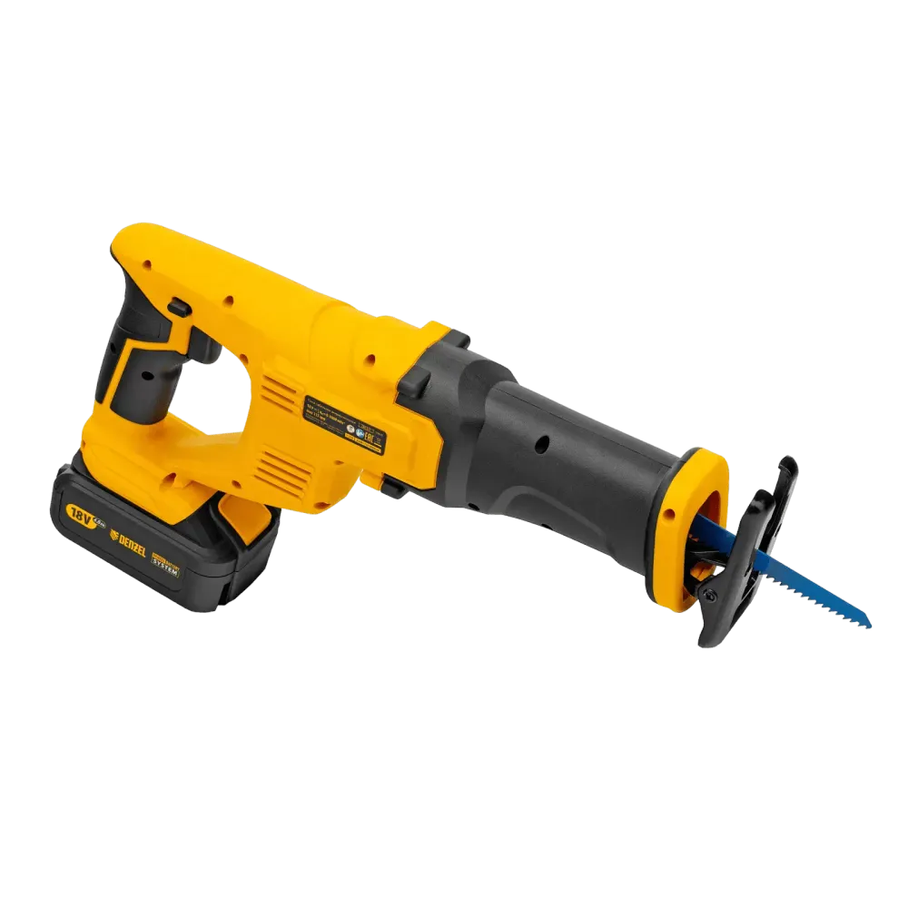 Пила сабельная аккумуляторная CRC-115, 18В Li-Ion Denzel, 28465