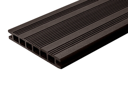 Доска террасная древесно-полимерная композитная Ecodeck (Экодек), 165x23,5, длина 400 см, Венге (Шоколад)