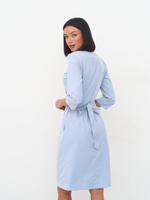 Халат женский м184 Либерти комфорт голубой034