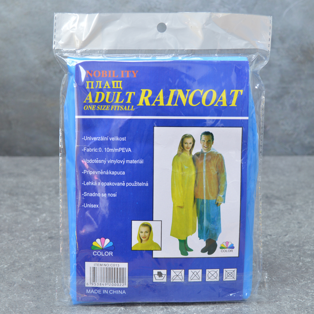 Плащ-дождевик 110*65см, PEVA