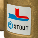 Смесительный клапан Stout G 1 1/4 НР 70°С для твердотопливных котлов