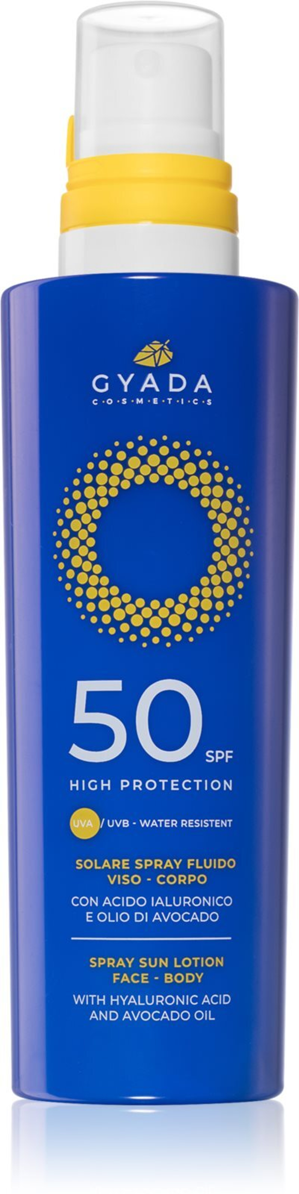 Gyada Cosmetics Solar - защитный крем для лица и тела SPF 50 /  I. 200  ml  / GTIN 8054609981323