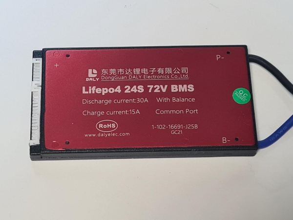 Плата контроля BMS LiFePO4 24S 72V 30A