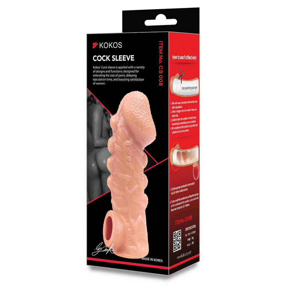 Насадка Cock Sleeve телесная TPE KOKOS CS-008-M