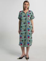 Платье Геометрия стиля (зеленое) П15602-6М LT Collection