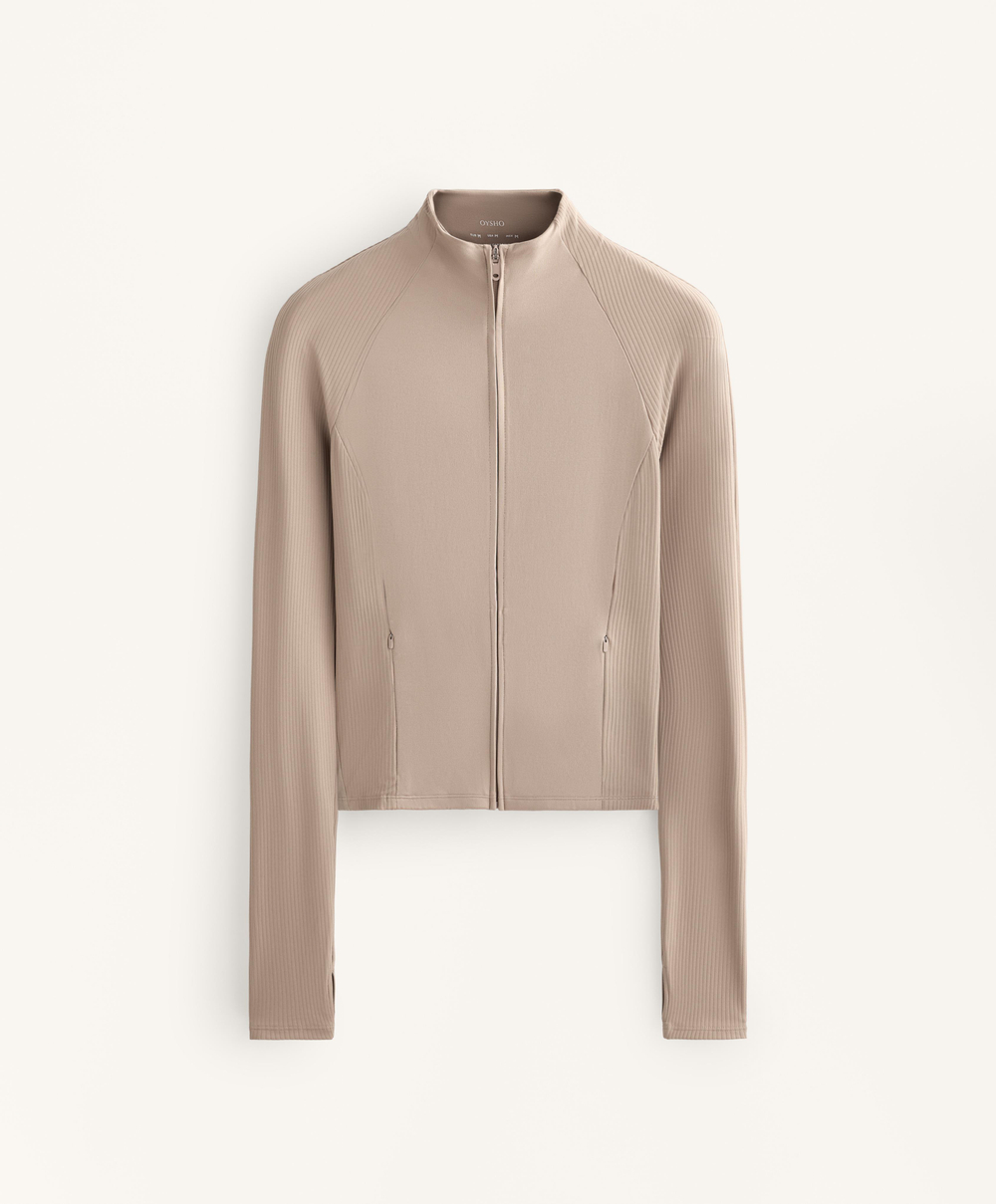 Oysho Высокотехнологичная куртка в рубчик, норка