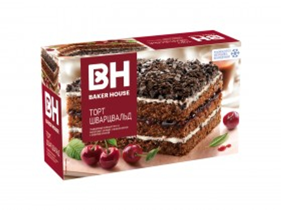 Торт бисквитный Baker House Шварцвальд  350г (8шт)