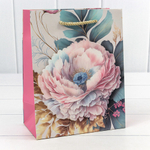 Пакет подарочный 18х23х10см "Цветы" (Микс)