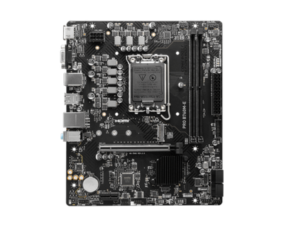 Материнская плата MSI PRO B760M-E LGA1700 2xDDR5 4xSATA3 M.2 VGA HDMI mATX