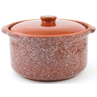 Горшок- сотейник 1,0л (мрамор коричневый)1ГС3мк-2