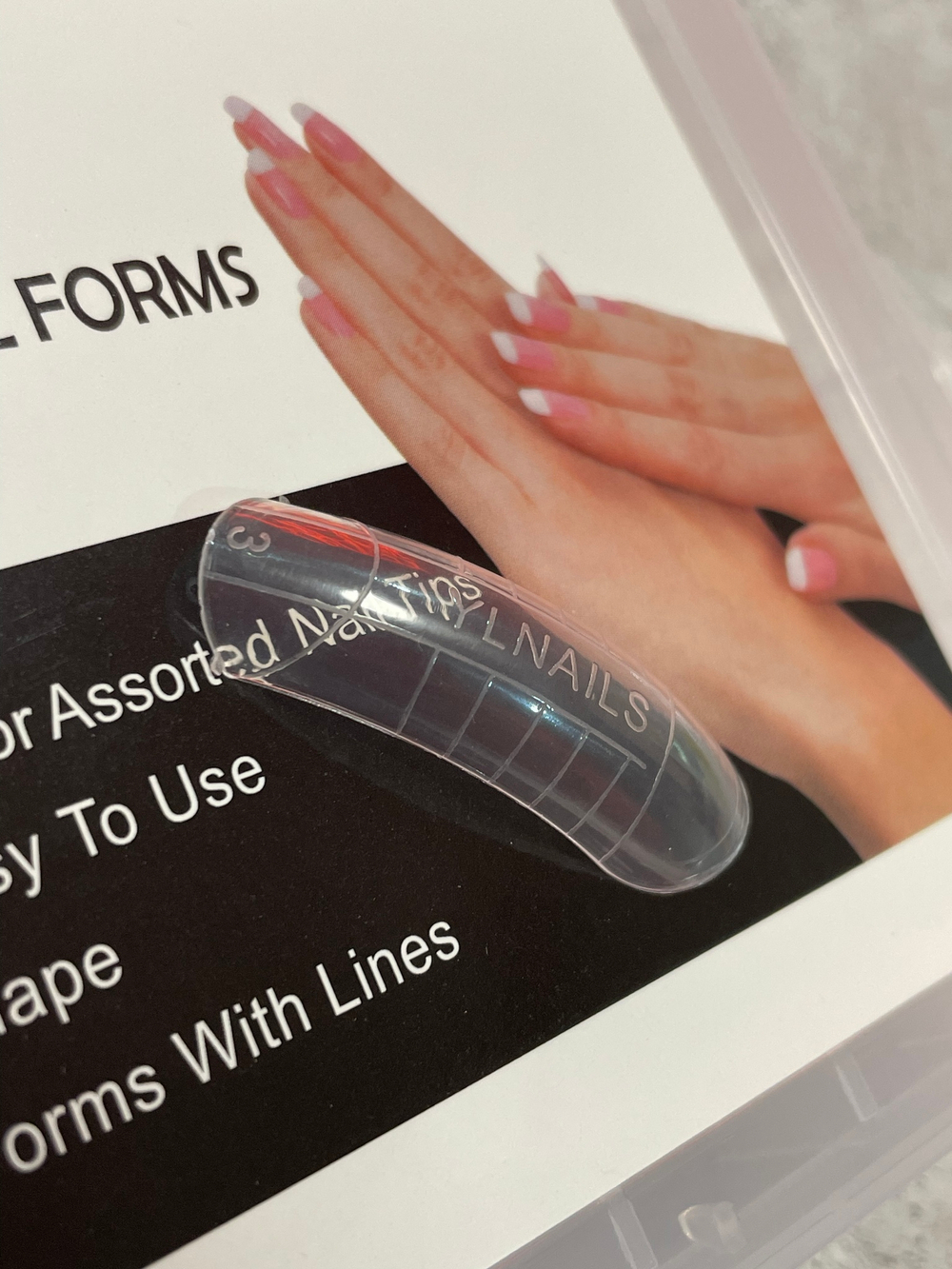 Верхние формы для наращивания PROFESSIONAL NAIL FORMS (квадрат, для геля)