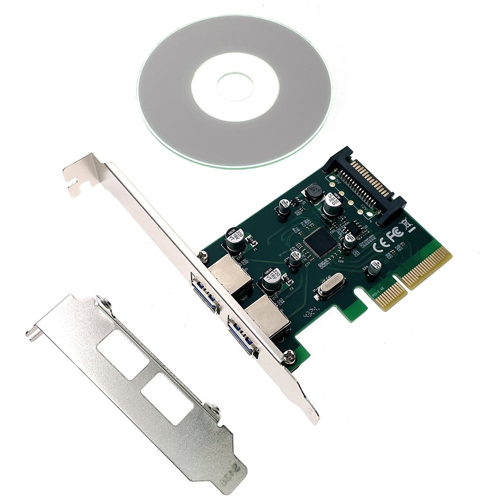 Контроллер USB Espada Контроллер PCI-E, USB 3.2 Gen2(2xUSB-A) (PCIeU2AGen2) (45996)