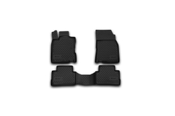 Коврики Standard, в салон NISSAN Qashqai, 2014- , сборка Великобритания, 4 шт. (полиуретан, чёрные) Element.CARNIS00041