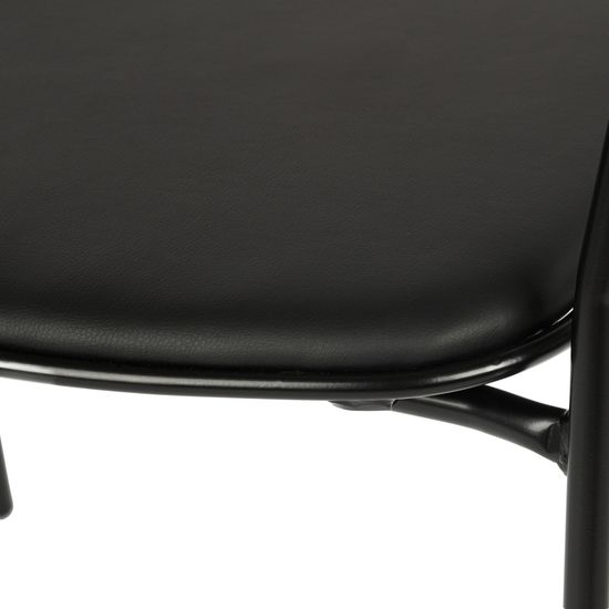 Стул Vivo Armchair металлический черный с подушкой из экокожи