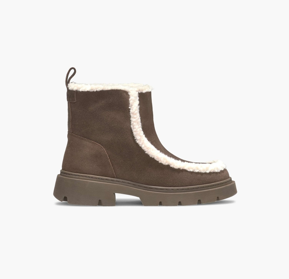 Замшевые ботинки INUIKII Biker Suede Brown на меху