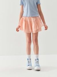 Юбка-шорты с воланом "Персик" 7+
