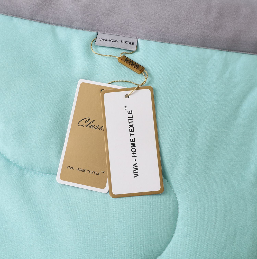 Комплект постельного белья с Одеялом VIVA - HOME TEXTILE, Однотонный, Сатин, Евро