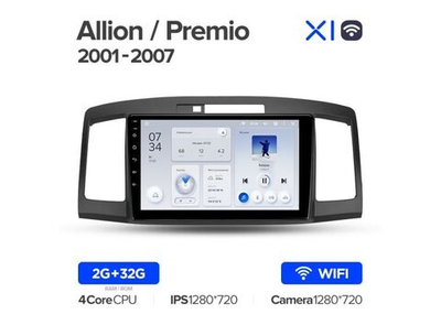 Магнитола Teyes X1 2-32 Wi-Fi Toyota Allion Premio T240 2001 — 2007 9.0"