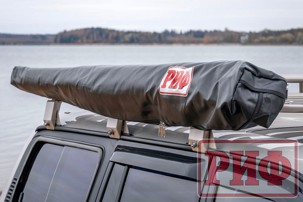 Маркиза автомобильная комбинированная (прямоугольная с веерной частью) 2,0х2,0 м (правая) РИФ