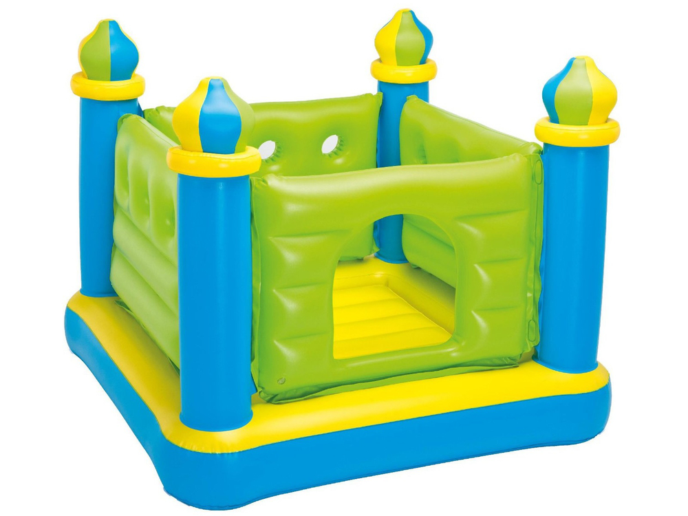 Надувной батут Intex Маленький Замок с окном, 132х132х107 см.