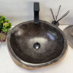 Раковина из речного камня RS-64128 (49*41*15) 0122