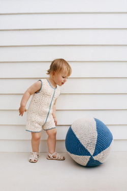 ZARA КОМБИНЕЗОН ИЗ КРУЖЕВА КРОШЕ, ЭКРЮ