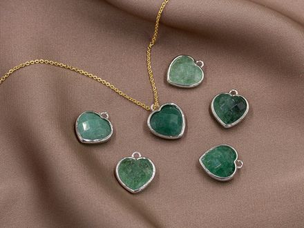 Подвеска "Сердце" 15мм, из авантюрина