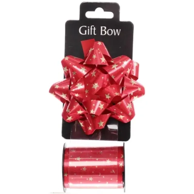 Набор для декорирования «Волшебный сюрприз» бант d=10 см, лента 1,6 см (10м), Красный