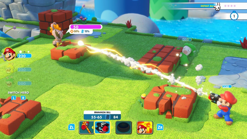 Mario + Rabbids. Kingdom Battle (Битва За Королевство) (картридж для Nintendo Switch, интерфейс и субтитры на русском языке)