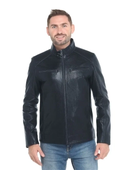 Мужская кожаная куртка / натуральная кожа ягненка / Турция