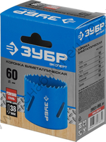 ЗУБР 60 мм, сталь Р6М5, Биметаллическая коронка (29531-060)
